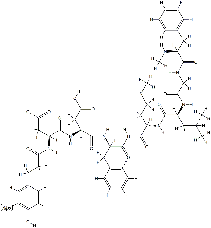 substance P (5-11), N-alpha-(desamino-3-iodotyrosyl)-8-N-me-Phe-5,6-Asp- Struktur