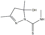 1H-Pyrazole-1-carbothioamide,4,5-dihydro-5-hydroxy-N,3,5-trimethyl-(9CI) Struktur