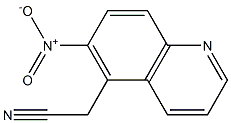 2-(6-nitroquinolin-5-yl)acetonitrile Struktur