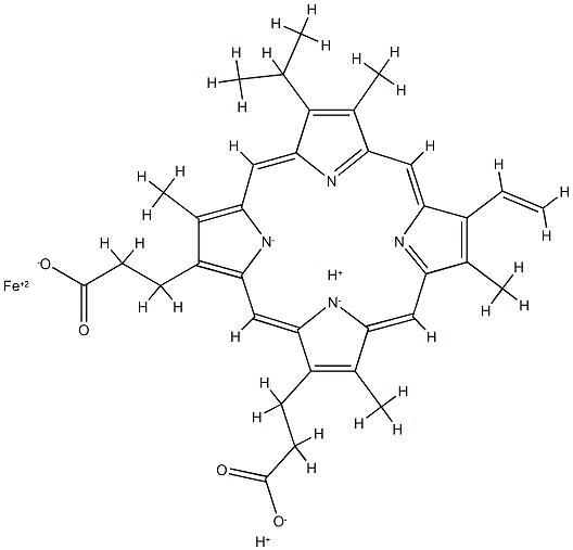 2-vinyl-4-isopropyldeuteroheme Struktur