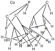 Cobalt, (1,2,3,4,5-eta)cyclopentadienyl-(2,4-bis-(1,1-dimethylethyl)-1 ,3-diphosphete) Struktur