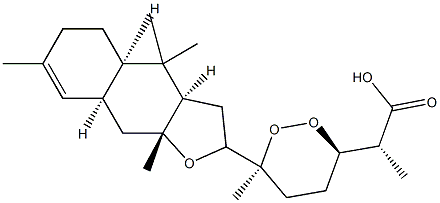 (3R,6S,αR)-6-[[(2R)-2,3,3aβ,4,4aα,5,6,8aα,9,9a-Decahydro-4,4,7,9aα-tetramethylnaphtho[2,3-b]furan]-2β-yl]-α,6-dimethyl-1,2-dioxane-3β-acetic acid Struktur