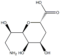 (1,5-anhydro-7-amino-2,7-dideoxyheptopyranosyl)carboxylate Struktur