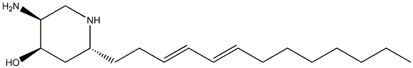 (2R)-5β-Amino-2α-[(3E,5Z)-3,5-tridecadienyl]piperidin-4β-ol Struktur