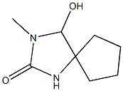 1,3-Diazaspiro[4.4]nonan-2-one,4-hydroxy-3-methyl-(9CI) Struktur