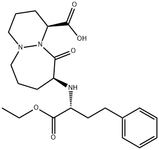 (1S, 9S)-9-[[(R)-1-Ethoxycarbonyl-3-phenylpropyl] amino]-10-oxo-octahydro-6H-pyridazino [1,2-a][1,2] diazepine-1-carboxylic acid Struktur