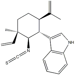 3-[(1R)-3β-Ethenyl-2β-isothiocyanato-3-methyl-6β-(1-methylethenyl)cyclohexane-1α-yl]-1H-indole Struktur