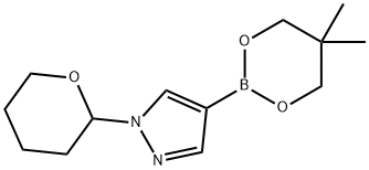 1-(2-Tetrahydropyranyl)-1H-pyrazole-4-boronic acid neopentyl glycol ester Struktur