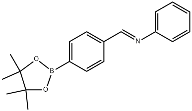 N-[4-(4,4,5,5-Tetramethyl-1,3,2-dioxaborolan-2-yl)benzylidene]benzenamine Struktur