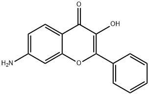 4H-1-Benzopyran-4-one,7-amino-3-hydroxy-2-phenyl-(9CI) Struktur