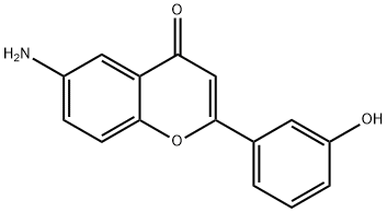 4H-1-Benzopyran-4-one,6-amino-2-(3-hydroxyphenyl)-(9CI) Struktur