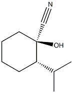 Cyclohexanecarbonitrile, 1-hydroxy-2-(1-methylethyl)-, (1R,2S)-rel- (9CI) Struktur