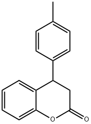 2H-1-Benzopyran-2-one, 3,4-dihydro-4-(4-Methylphenyl)- Struktur