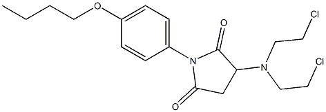 3-(N,N-bis(2-chloroethyl)amino)-1-(4'-n-butoxyphenyl)pyrollidine-2,5-dione Struktur