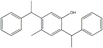 4-Methyl-2,5-bis(α-methylbenzyl)phenol Struktur