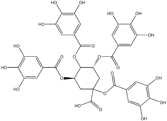 1,3,4,5-tetra-O-galloylquinic acid Struktur