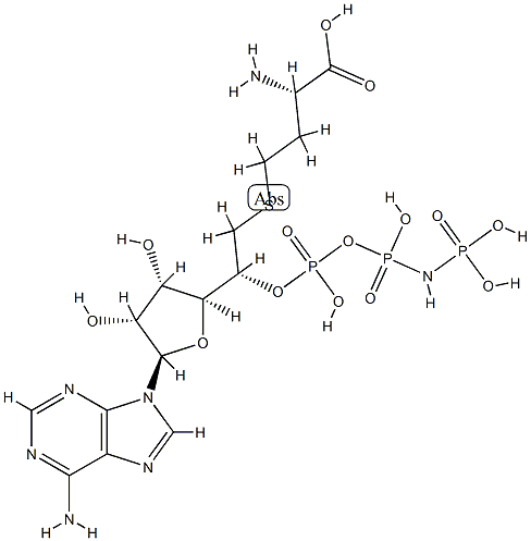 5'-((homocysteinyl)methyl)adenosine 5'-(beta,gamma-imidotriphosphate) Struktur