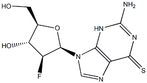 2'-Deoxy-2'-fluoro-arabino-6-thioguanosine Struktur