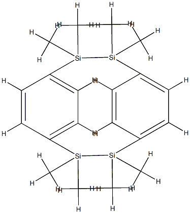 1,1,2,2,9,9,10,10-Octamethyl-1,2,9,10-tetrasila(2.2)paracyclophane Struktur