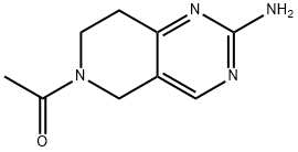 2-Aminopyrimidino [5,4-c] -1-acetylpiperidine Struktur