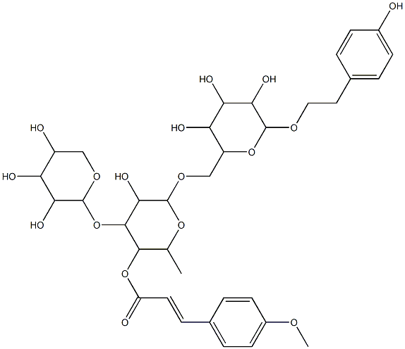 4-(4-methyoxycinnamoyl)mussatioside Struktur