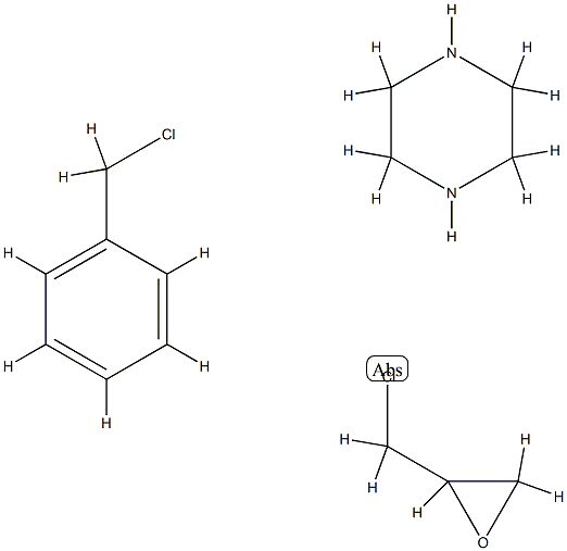 Piperazine, polymer with (chloromethyl)oxirane, compd. with (chloromethyl)benzene Struktur