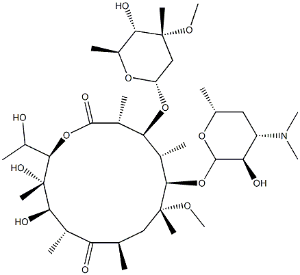 Erythromycin, 14-hydroxy-6-O-methyl- Struktur