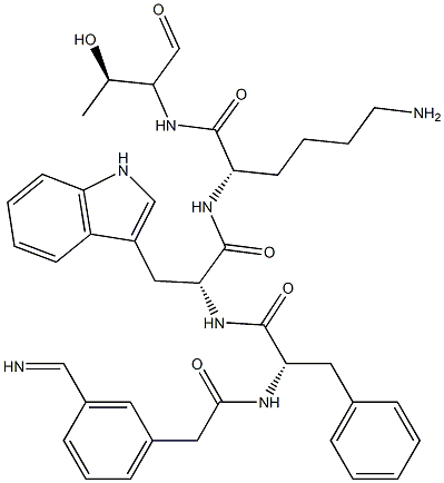 cyclo-(phenylalanyl-tryptophyl-lysyl-threonyl-3-(aminomethyl)phenylacetic acid) Struktur