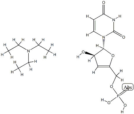 triethylammonium uridine-3',5'-cyclic phosphorothioate Struktur