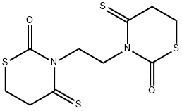 3-[2-(2-oxo-4-sulfanylidene-1,3-thiazinan-3-yl)ethyl]-4-sulfanylidene- 1,3-thiazinan-2-one Struktur