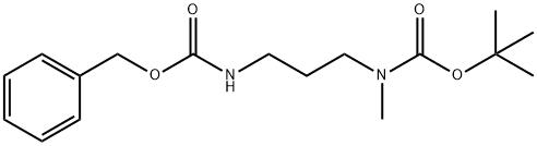 1-N-BOC-AMINO-1-N-METHYL-3-N-CBZ-AMINO-PROPANE Struktur