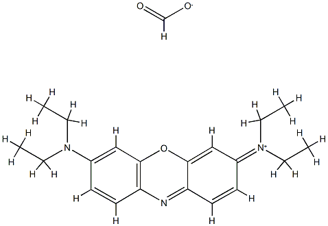 Phenoxazin-5-ium, 3,7-bis(diethylamino)-, formate (1:1) Struktur