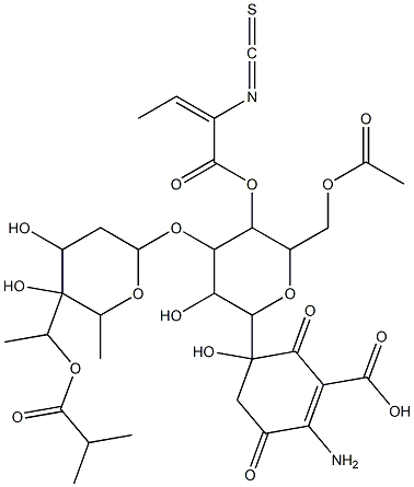 O-demethylpaulomycin B Struktur