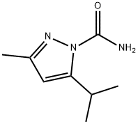 1H-Pyrazole-1-carboxamide,3-methyl-5-(1-methylethyl)-(9CI) Struktur