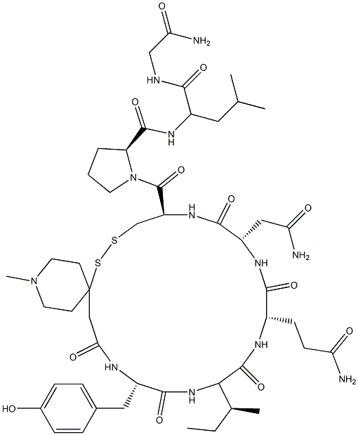 oxytocin, 1'-(1'-methyl-4'-thiopiperidine)acetic acid- Struktur