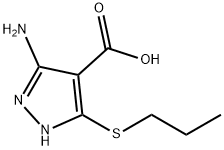 1H-Pyrazole-4-carboxylicacid,3-amino-5-(propylthio)-(9CI) Struktur