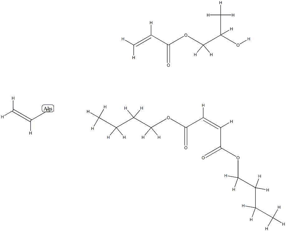 2-(Z)-Butenedioic acid, dibutyl ester polymer with chloroethene and 1,2-propanediol mono-2-propenoate Struktur