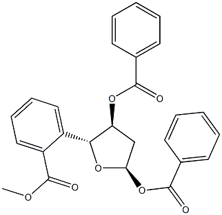 1,3,5-tribenzoate-2-deoxy-alpha-D-erythro-pentofuranose Struktur