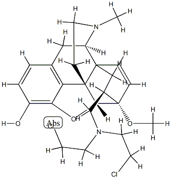 7-bis(beta-chloroethyl)aminomethyl-6,14-endoethenotetrahydrooripavine Struktur