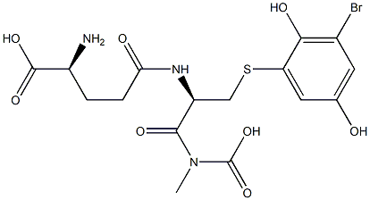 2-bromo-6-(glutathion-S-yl)hydroquinone Struktur