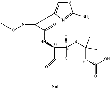 6-(2-(2-aminothiazol-4-yl)-2-methoxyiminoacetamido)penicillinate Struktur