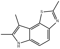 6H-Pyrrolo[2,3-g]benzothiazole,2,7,8-trimethyl-(9CI) Struktur