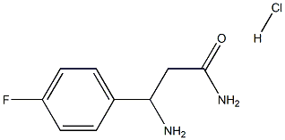 Benzenepropanamide, .beta.-amino-4-fluoro-, hydrochloride (1:1) Struktur