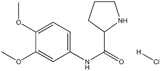 N-(3,4-dimethoxyphenyl)pyrrolidine-2-carboxamide Struktur