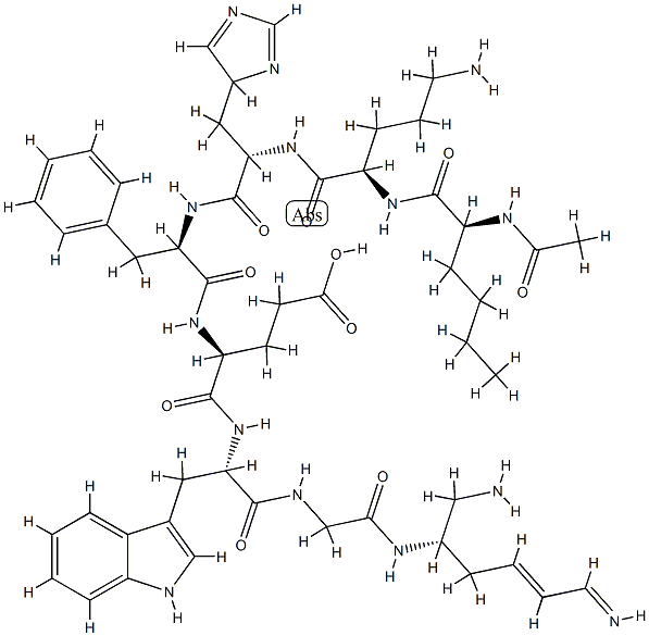 alpha-MSH(4-11)NH2, Ac-Nl4(4)-Orn(5)-Phe(7)-Glu(8)- Struktur