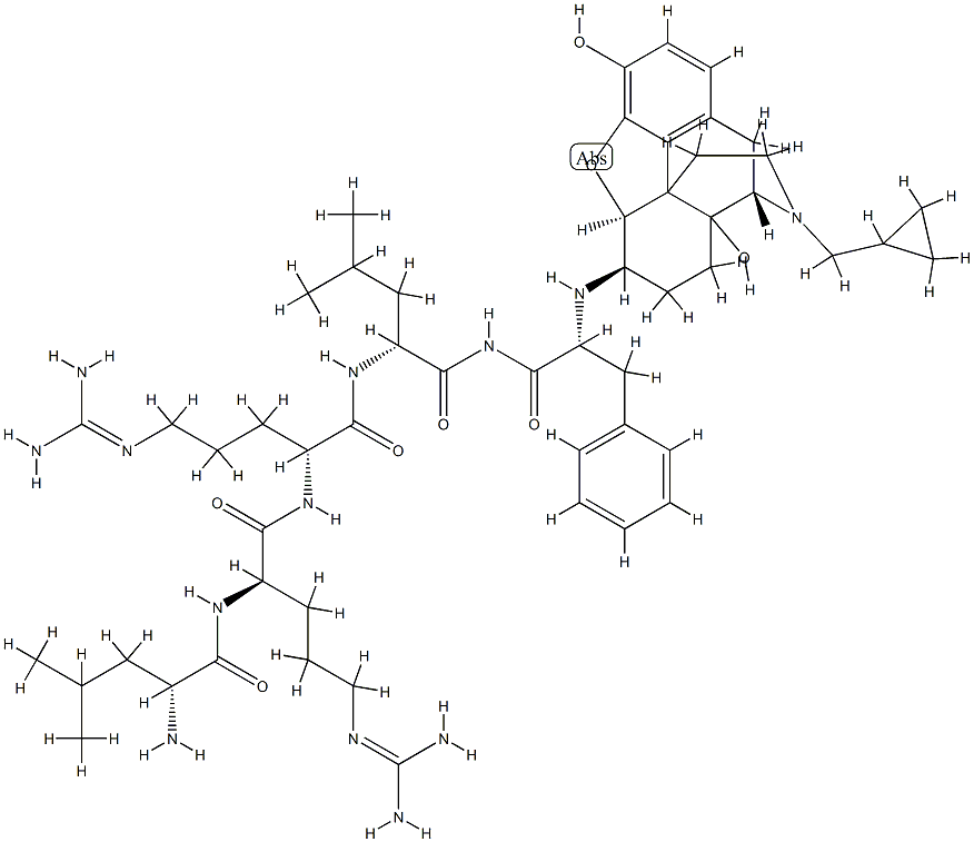 naltrexamine, N(beta)-(Leu-Arg-Arg-Leu-Phe)- Struktur