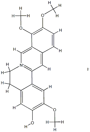 Jatrorrhizine hydrochloride Struktur