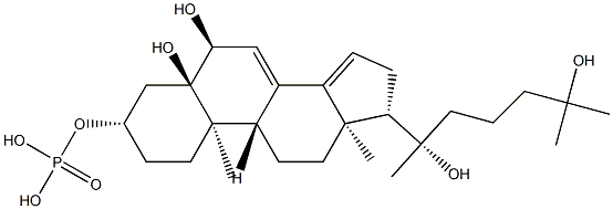 5α-Cholesta-7,14-diene-3β,5,6α,20,25-pentol 3-(dihydrogen phosphate) Struktur