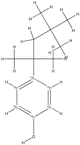 4-(1,1,3,3-Tetramethylbutyl)phenol-13C6,  4-tert-OP-13C6 Struktur