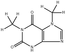 1,7-Dimethylxanthine-[D6] (paraxanthine) Struktur